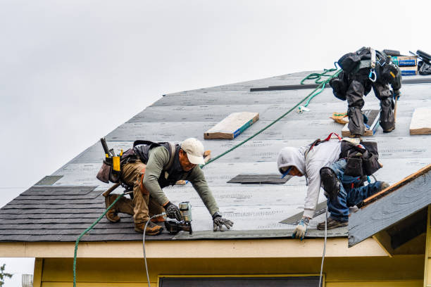 Professional Gutter Installation technician working in Merchantville, NJ